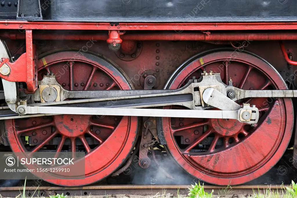 Wheele of Historical Railway Locomotive Geesthacht, Schleswig-Holstein, Germany