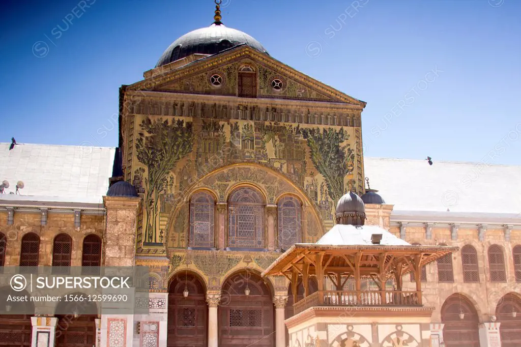 Picture of the Umayyad Mosque,It is one of the oldest mosques in Damascus.