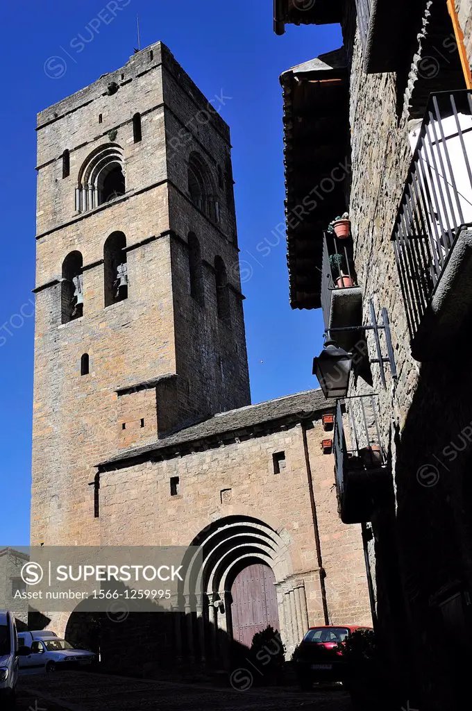 Romanesque church of Santa Maria, Ainsa, Huesca, Spain