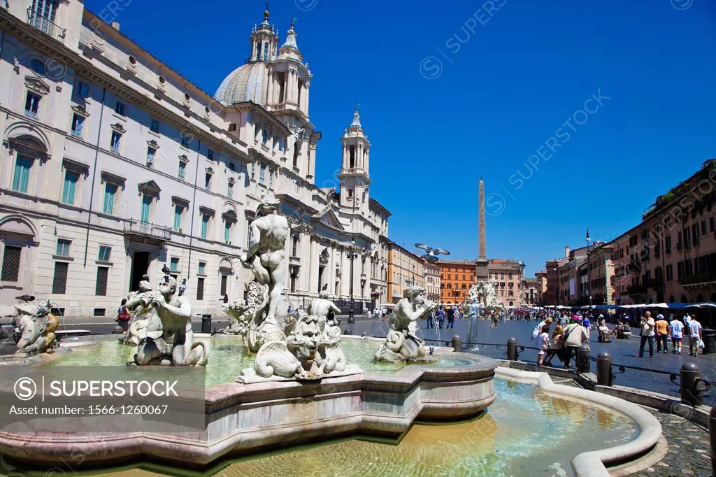 Navona Square, Rome, Lazio, Italy.