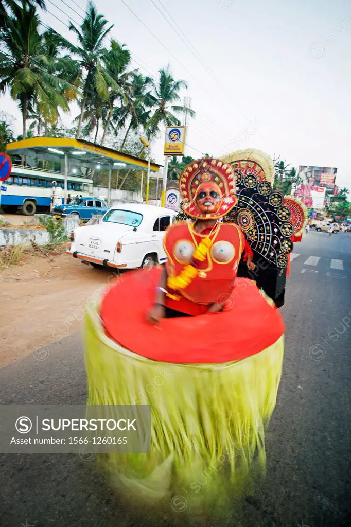 Parade near Kovalam Beach, Kerala, India.