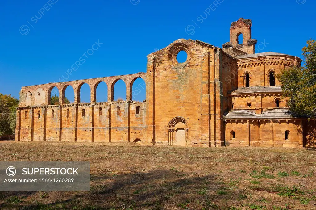 Ruins of Santa Maria de Moreruela Cistercian monastery 12th century, Silver Route, Granja de Moreruela, Via de la Plata, Zamora province, Castilla-Leo...