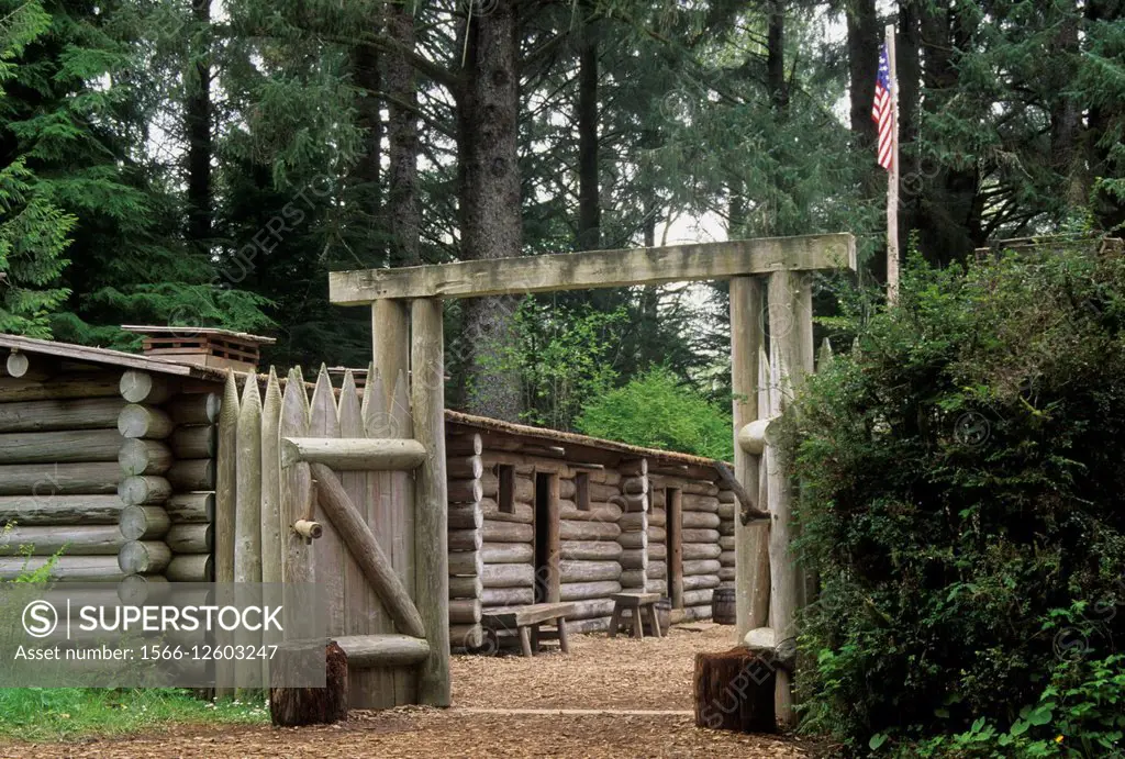 Fort Clatsop, Fort Clatsop National Memorial, Lewis & Clark National Historic Trail, Lewis & Clark National Historic Park, Oregon.