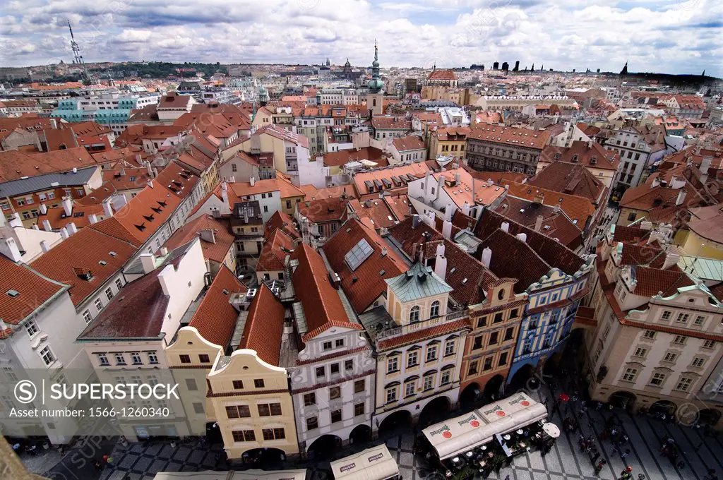 A beautiful view of the old city of Prague