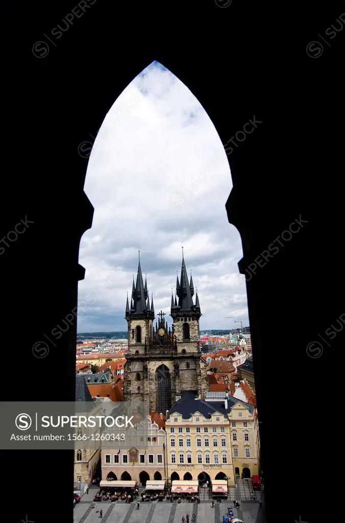 Prague, Czech, republic, clock tower, old town, square, sq , stare mesto, tourist attraction, architecture, capital city, Central Europe, Europe, colo...