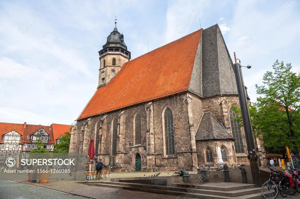 Historic St. Blasius Church in Hannoversch Muenden on the German Fairy Tale Route, Lower Saxony, Germany, Europe