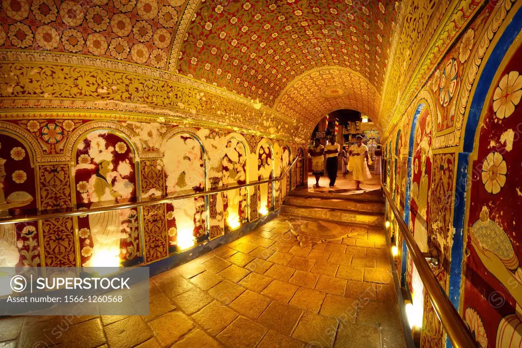 Sri Lanka - Temple of the Tooth, Kandy, Sri Dalaga Maligawa - UNESCO World Heritage Site, buddish shrine, central region of Sri Lanka Island