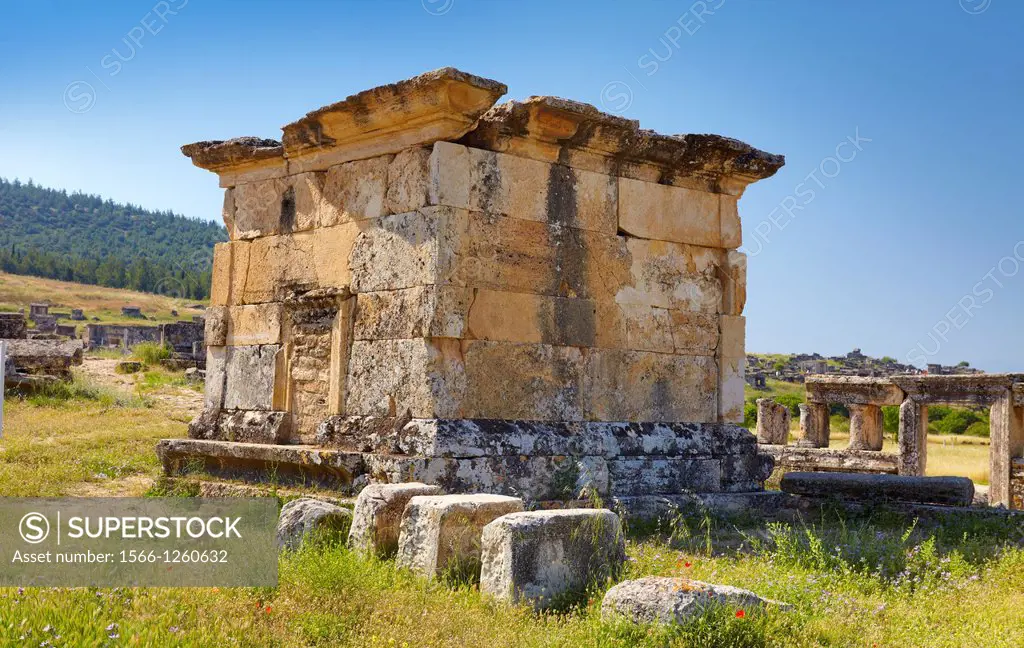 Turkey - Pamukkale Hierapolis, ruins of the ancient city, Necropolis, Tomb 175 2nd - 3rd centuries AD, Unesco