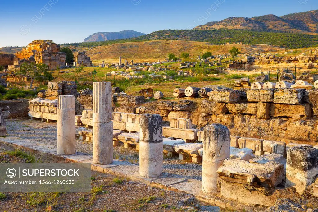 Turkey - Hierapolis, ruins of the ancient city, Marble portico First half of the 1st century AD, Unesco