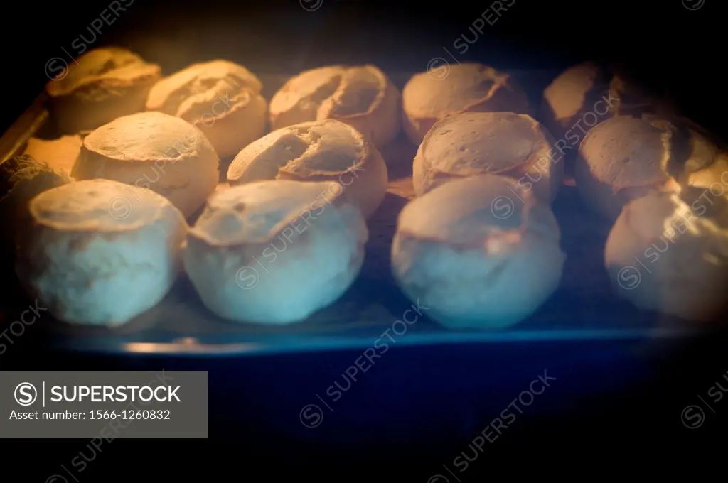 typical english scones in the oven