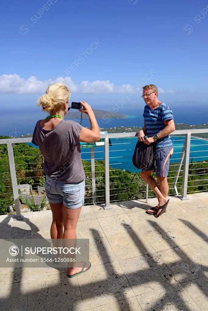 Visitor takes photo Magen´s Bay St Thomas Virgin Islands USVI Caribbean US Territory Charlotte Amalie