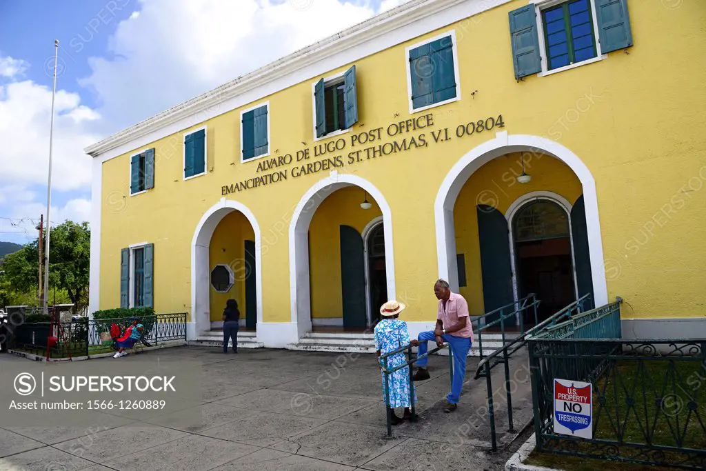 Post Office Emancipation Gardens St Thomas Virgin Islands USVI Caribbean US Territory Charlotte Amalie