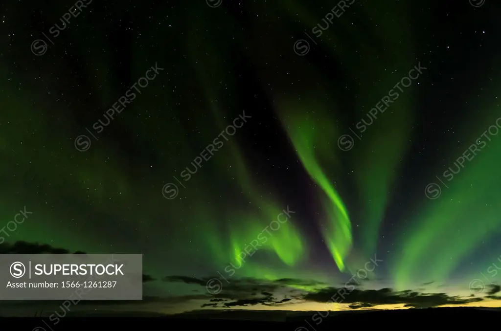 Northern lights at Skaftafell, East of Iceland