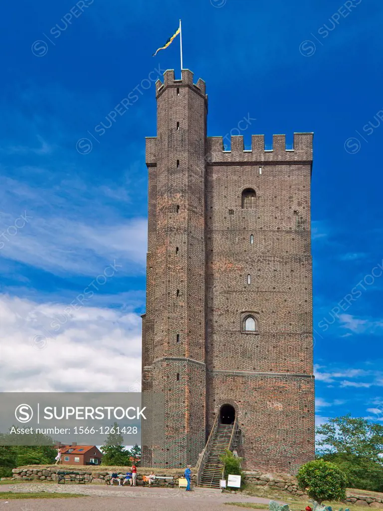 Kärnen, defensive fortification, 35 metres high, landmark of the city of Helsingborg, Helsingborg Municipality, Skane County, Scania, Sweden, Europe