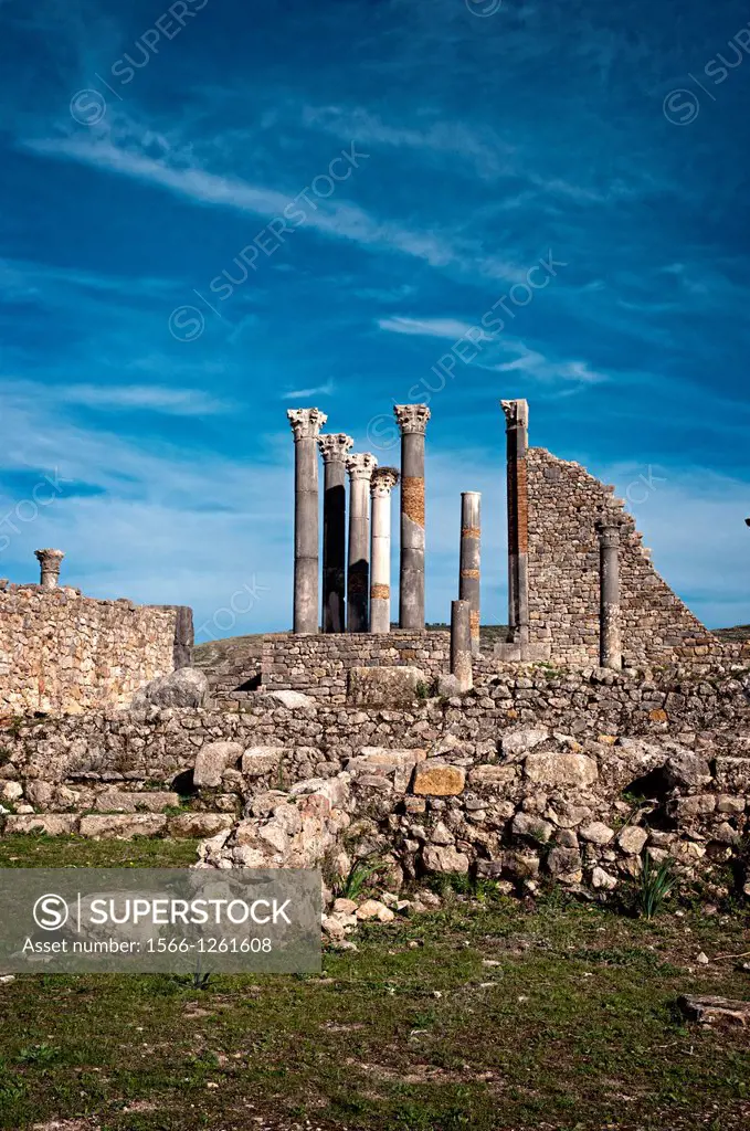Archeological Site, Roman Ruins, Volubilis. Morocco