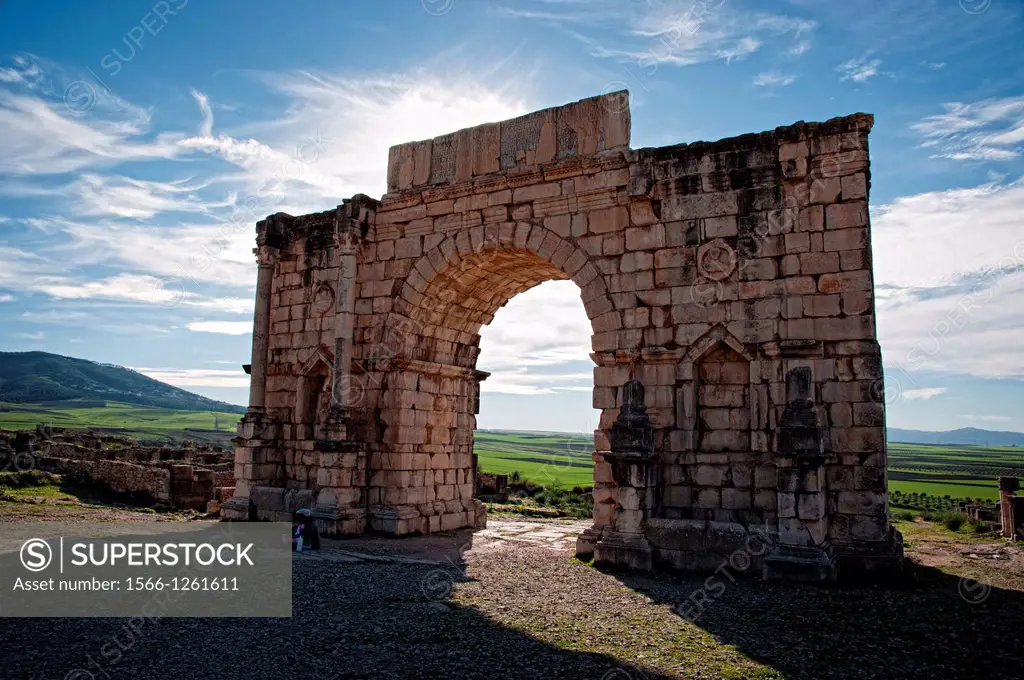 Archeological Site, Roman Ruins, Volubilis. Morocco