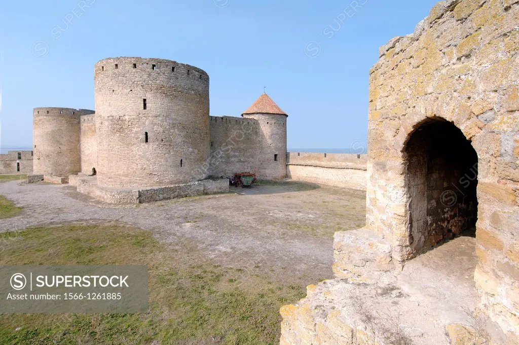 The inner part of fortress Akkerman white rock, white fortress, Belgorod-Dnestrovskiy, Ukraine, Eastern Europe