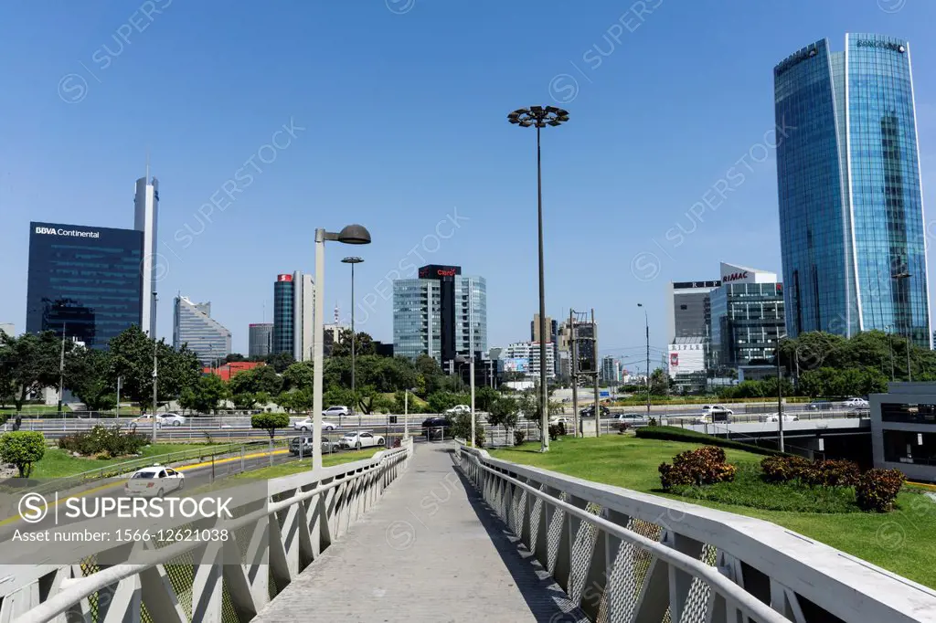 San Isidro district in Lima city. Peru.