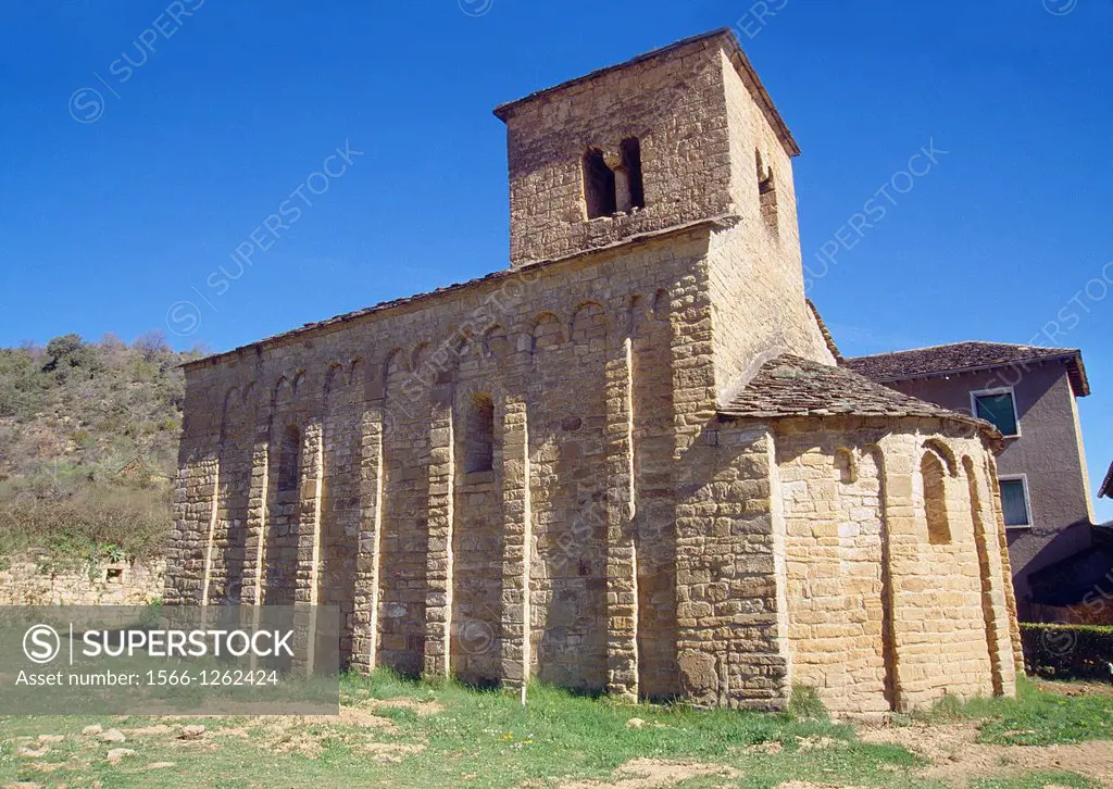 San Caprasio church. Santa Cruz de la Seros, Huesca province, Aragon, Spain.