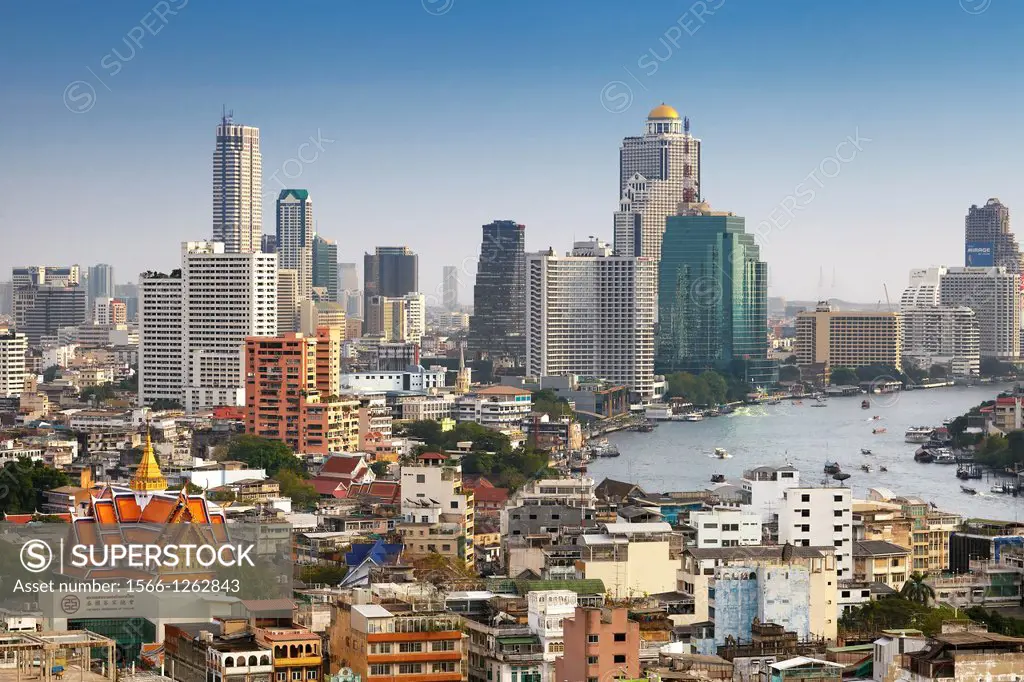 Thailand - Bangkok city aerial view from The Grand China Princess Hotel, Bangkok