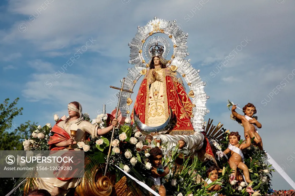 Festival of the Virgin of Our Lady of the Angels for the start of the celebrations of Getafe, Madrid, Spain