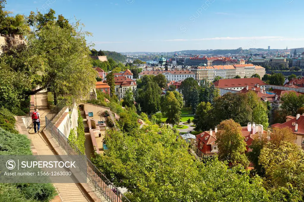 Hradcany area - the gardens of Royal Castle, Prague, Czech Republic, Europe