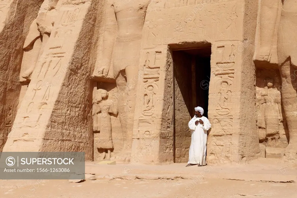 The Temple of Queen Nefertari at Abu Simbel on the shore of Lake Nasser, Lower Nubia, Egypt, Unesco