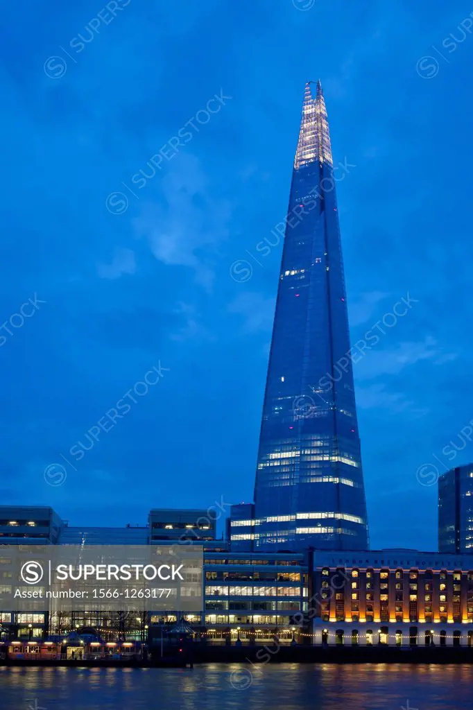 The Shard and River Thames, London, England