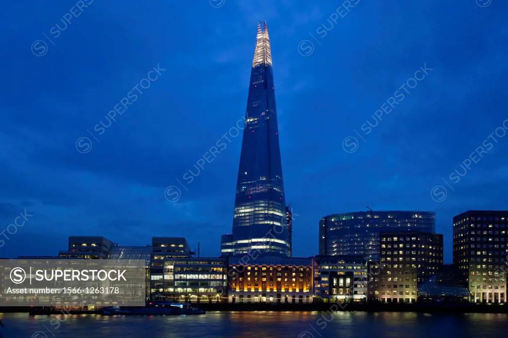 The Shard and River Thames, London, England