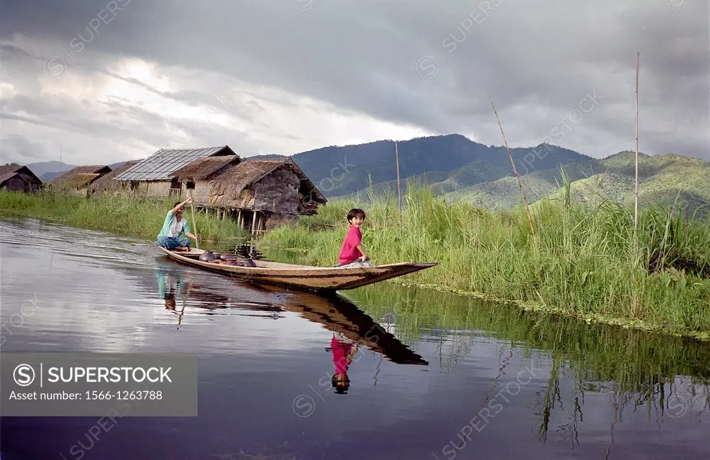 Life in stilt houses, Inle Lake, Myanmar, Burma