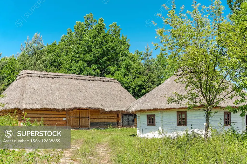 Old farm in Tokarnia open-air museum, Poland.
