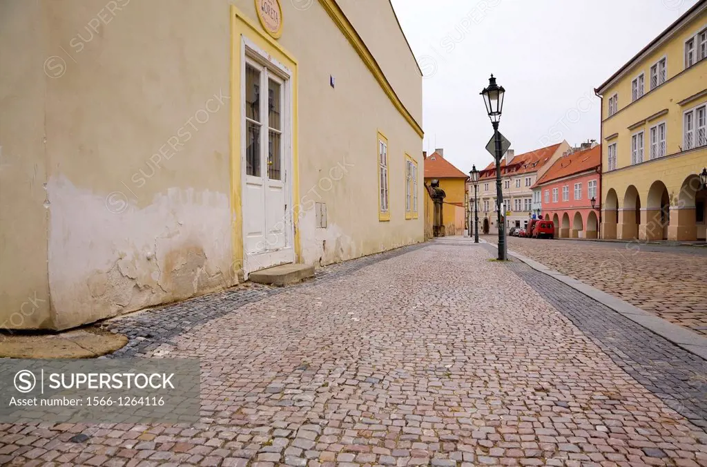 Street scene in the Prague Castle district, Prague, Czech Republic