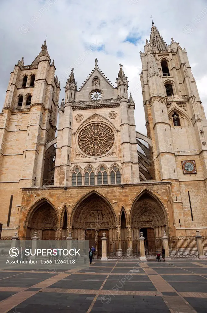 Cathedral, Leon, Castilla-Leon, Spain