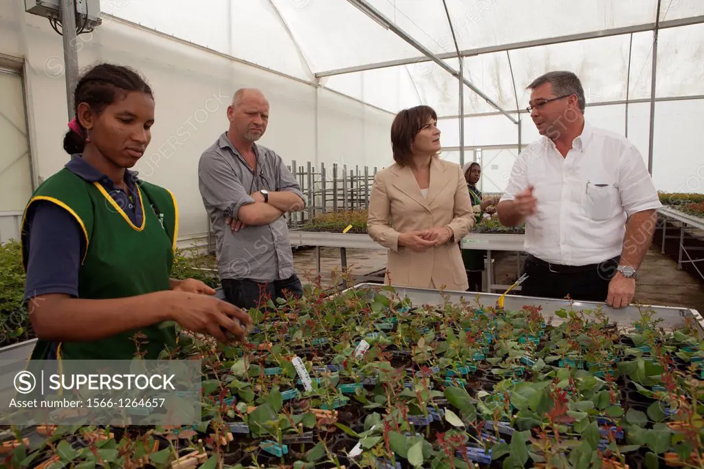 Dutch minister lilanne ploumen development aid visits a dutch flower farm outside Addid Abbeba, Ethiopia