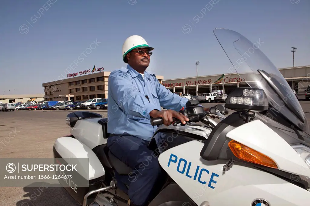 police officer on motorbike in Ethiopia