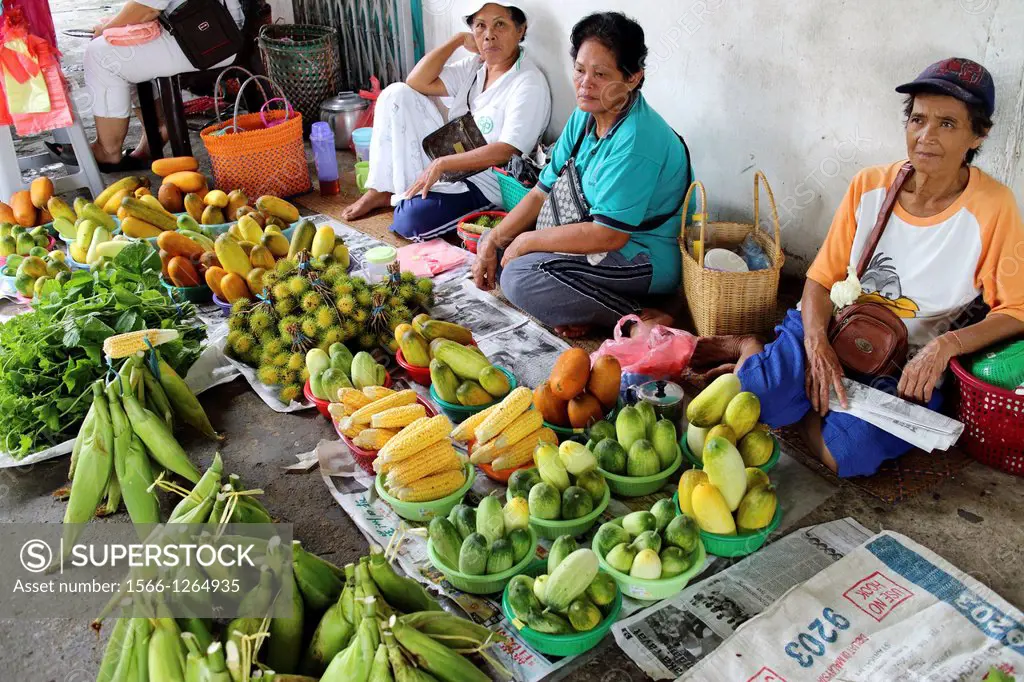 View of Local market in sarawak, Sri aman division, sarawak, malaysia, borneo