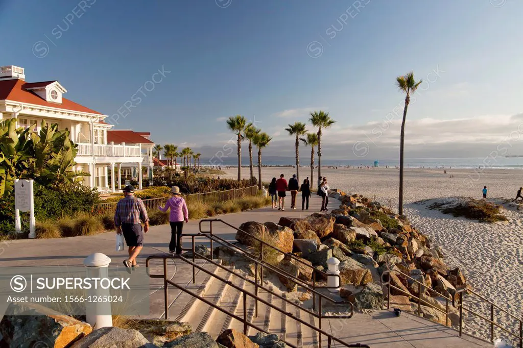 Hotel del Coronado at the beach on Coronado Island, San Diego, California, United States of America, USA