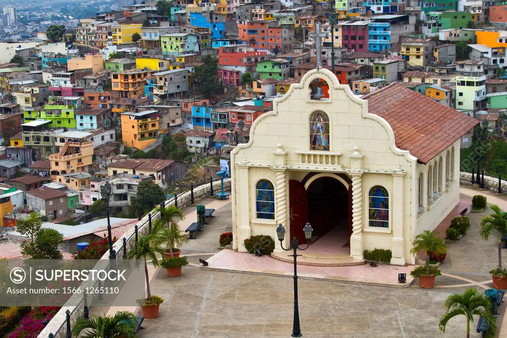 Ecuador, Guayaquil, Las Penas, church of Cerro Santa Ana.