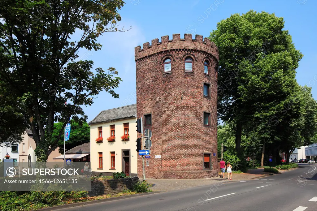 Germany, Kempen, Niers, Lower Rhine, Rhineland, North Rhine-Westphalia, NRW, medieval city fortification, Peter Tower, former Peter Town Gate.