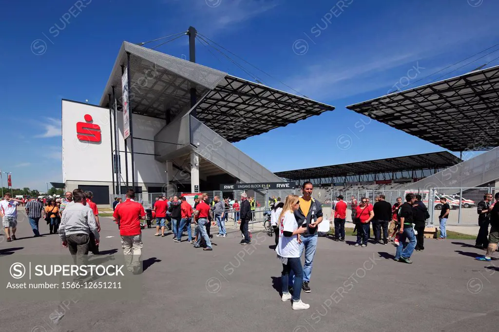 sports, football, Lower Rhine Cup, 2014/2015, final, Rot Weiss Essen versus Rot Weiss Oberhausen 6:5 on penalties, Stadium Essen, Hafenstrasse, stadiu...