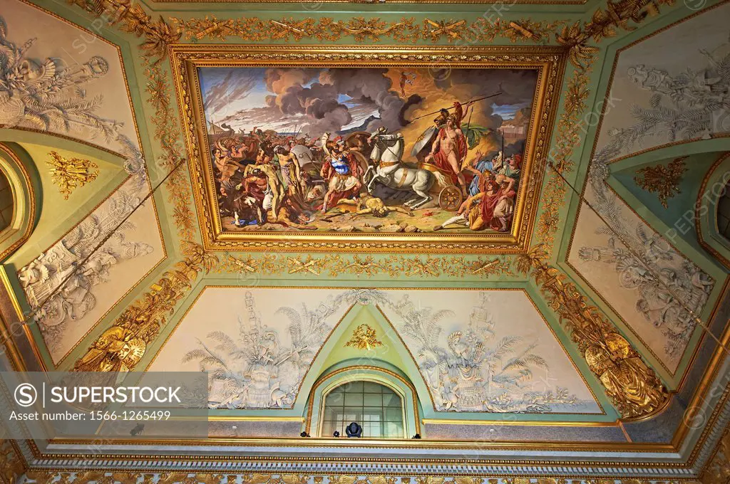 The Room of Mars - The Neoclassical fresco by Antonia Gallianop painted in 1815, represents the death of Hector and the triumph of Hector .The Kings o...