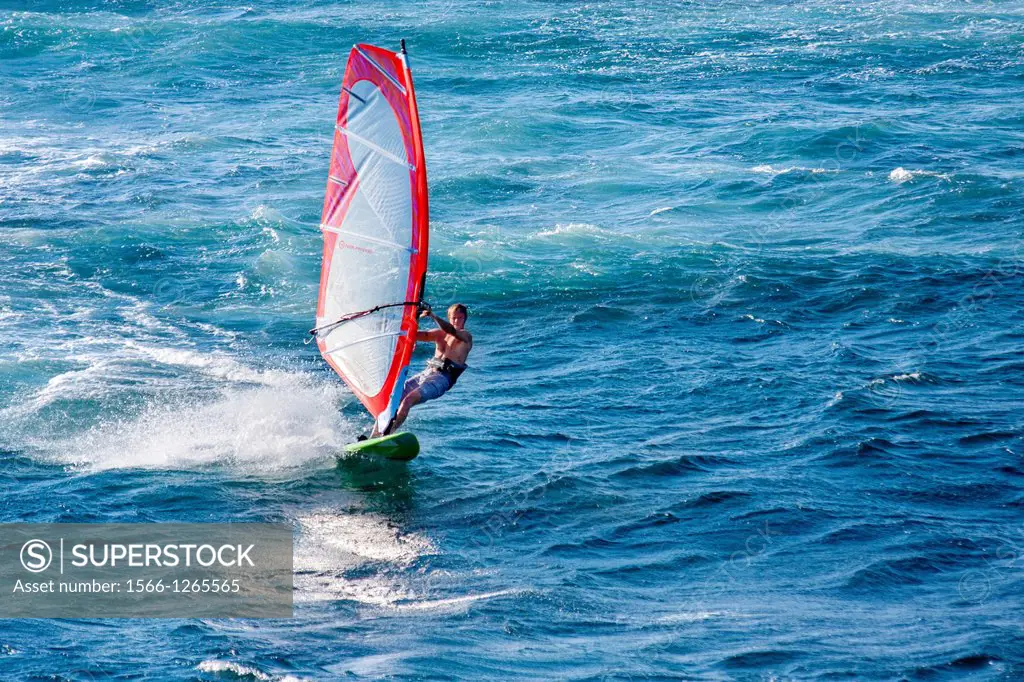 Windsurfer in Maui, Hawaii