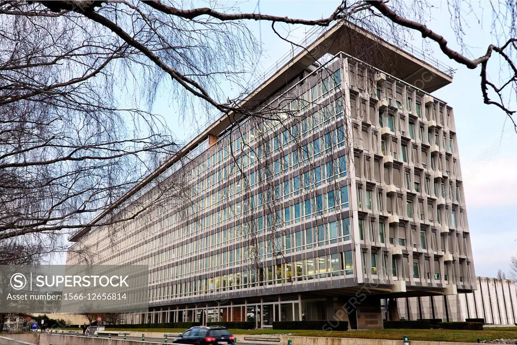 Europe, Switzerland, Geneva, building of W.H.O. - World Health Organization Headquarters