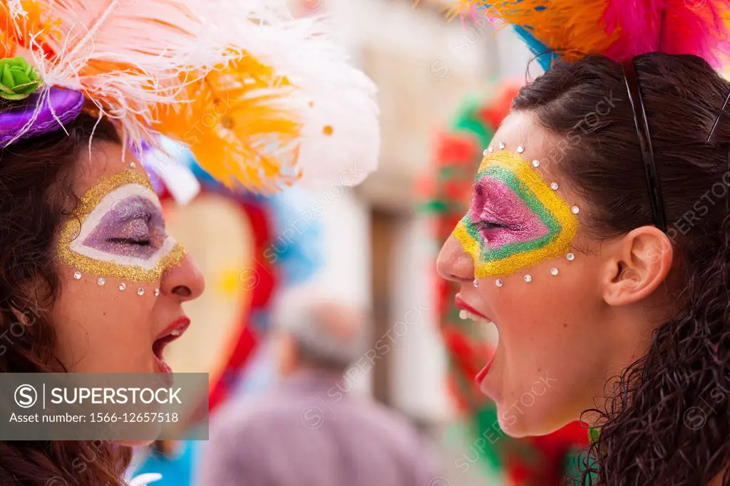 Woman. Gozo carnival. Gozo Isle. Malta. Europe.