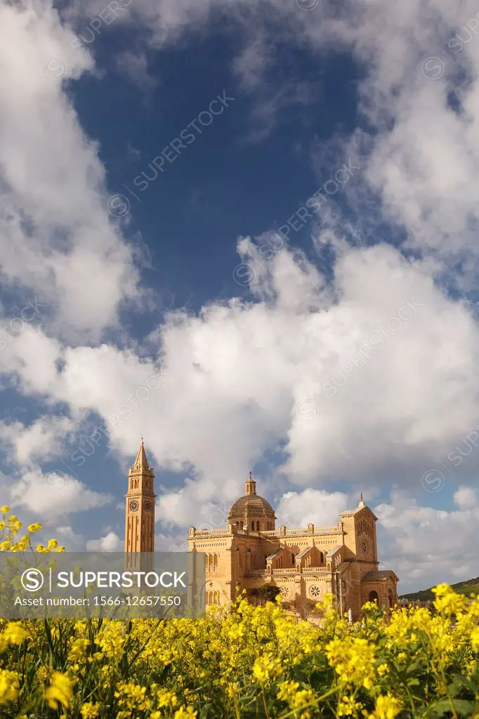 Ta´Pinu Sanctuary, pilgrimage site. Gozo Isle. Malta. Europe.