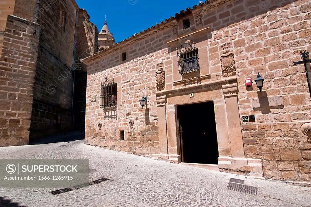 Typical facade of Home 16th century, Sabiote, Jaen province, Spain
