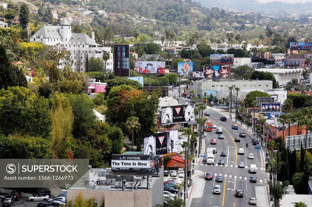 USA, California, city of Los Angeles, West Hollywood, Sunset Boulevard.
