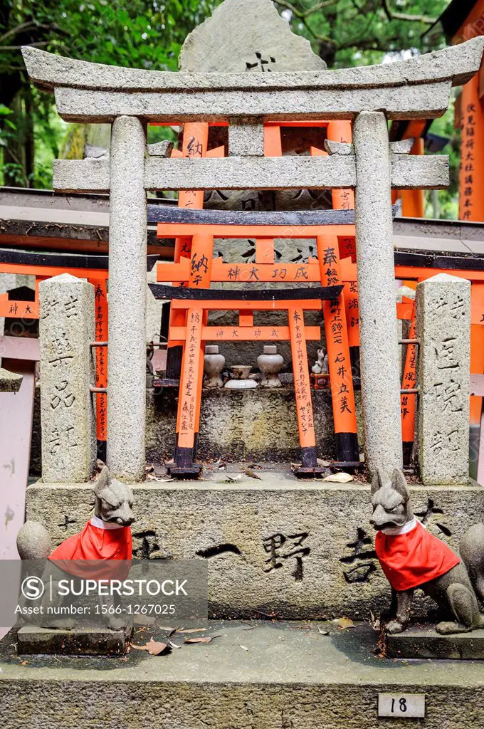 Details of the Fushimi-Inari-Taisha shrine, Kyoto, Japan, Asia