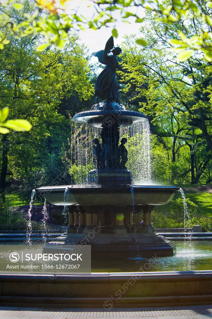 Central Park fountain.