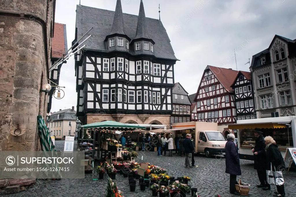 Market square Alsfed, Germany